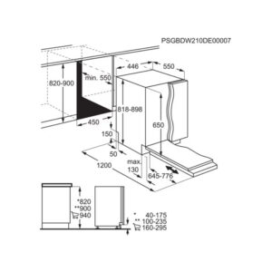 AEG FSE62417P Размеры