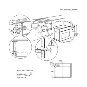 Духовой шкаф AEG KMK968000M Размеры