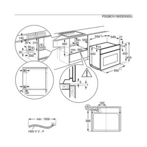 Духовой шкаф AEG KSR892220M Размеры
