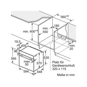 Духовой шкаф Neff B2ACH7AH0 Размеры