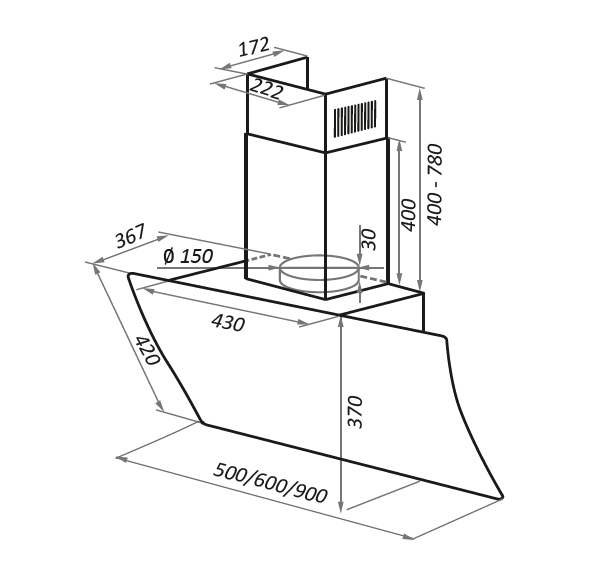 Кухонная вытяжка MAUNFELD Sky Star Chef 90 белый — изображение 18