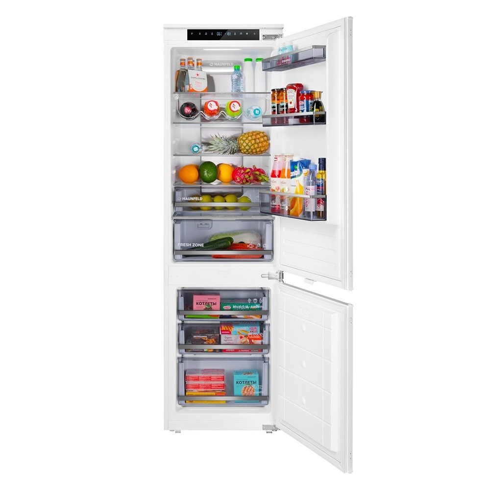 Холодильник с морозильной камерой Maunfeld MBF17754NFWHGR LUX — изображение 4