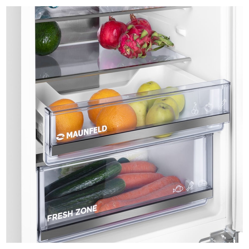 Холодильник с морозильной камерой Maunfeld MBF17754NFWHGR LUX — изображение 6
