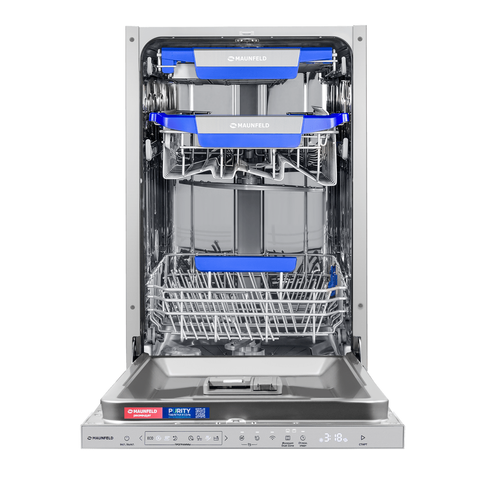 Встраиваемая посудомоечная машина Maunfeld MLP45330T Smart Beam Inverter Wi-Fi — изображение 3