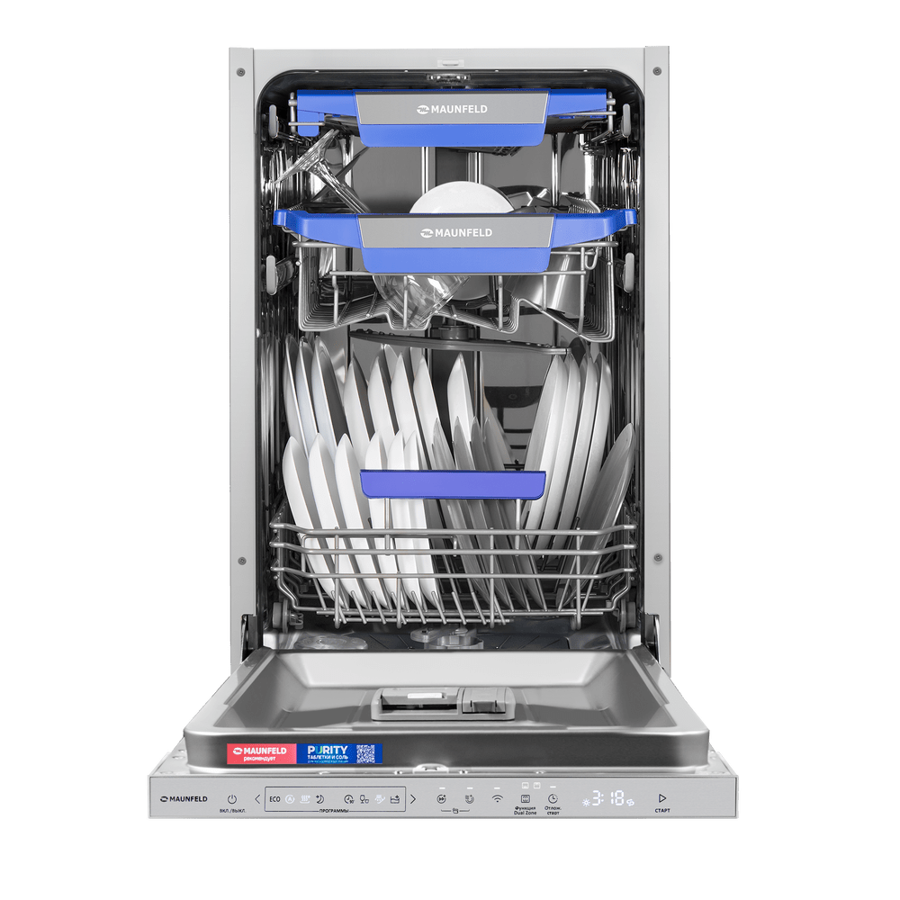 Встраиваемая посудомоечная машина Maunfeld MLP45330T Smart Beam Inverter Wi-Fi — изображение 5