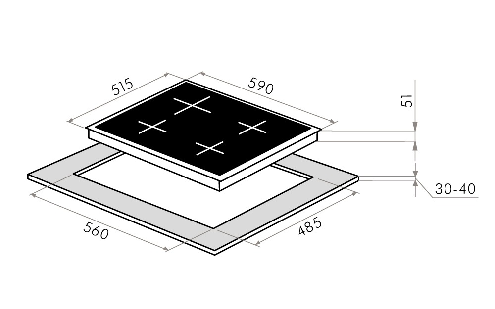 Газовая варочная панель Maunfeld EGHG.64.2CB/G — изображение 2