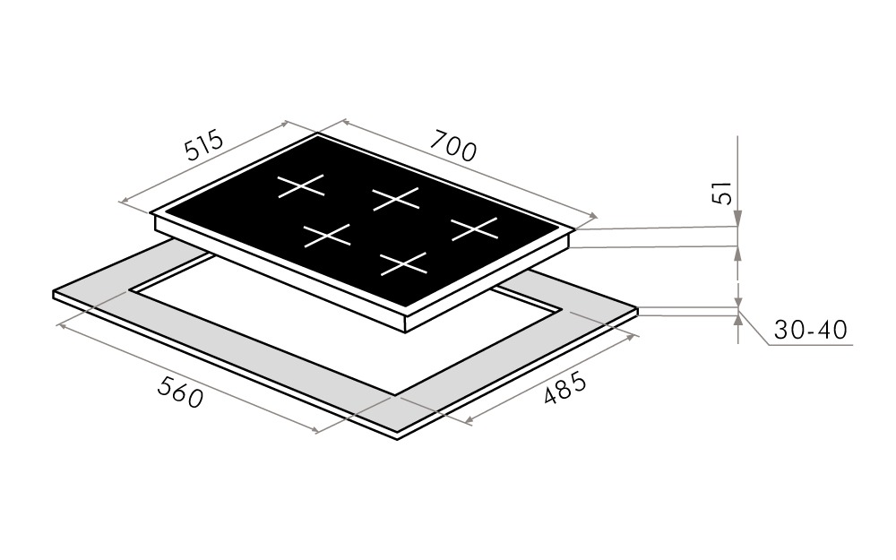 Газовая варочная панель Maunfeld EGHS.75.33CS/G — изображение 2