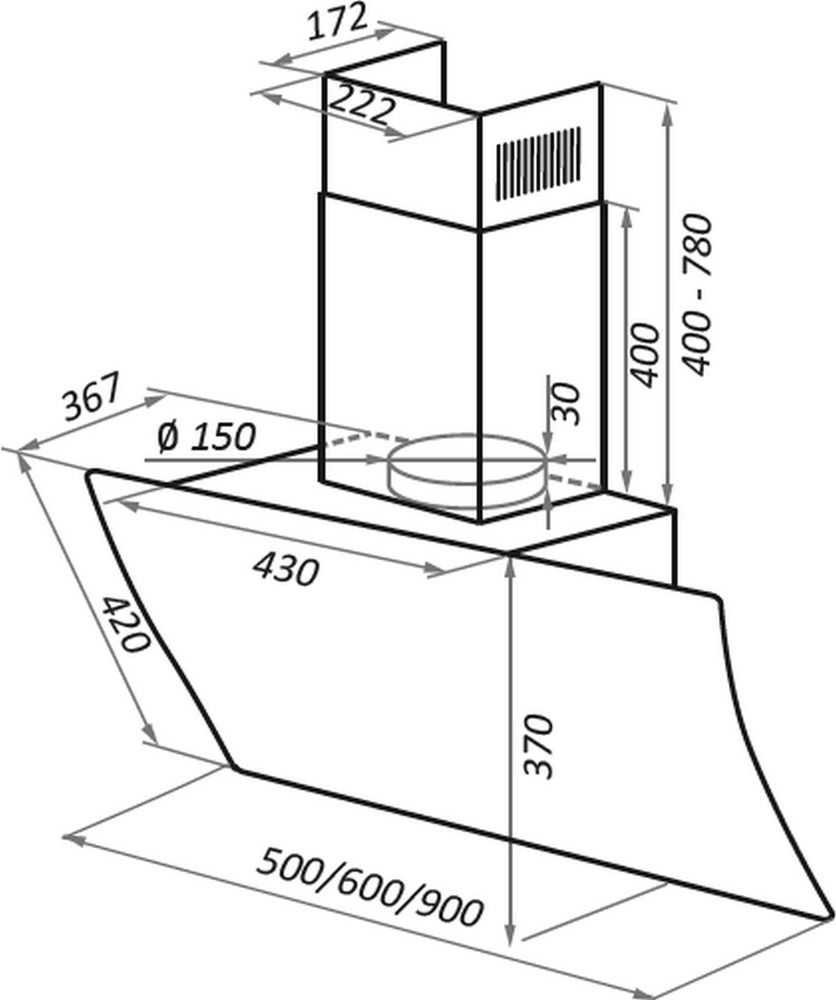 Кухонная вытяжка MAUNFELD Sky Star Chef 60 белый — изображение 17