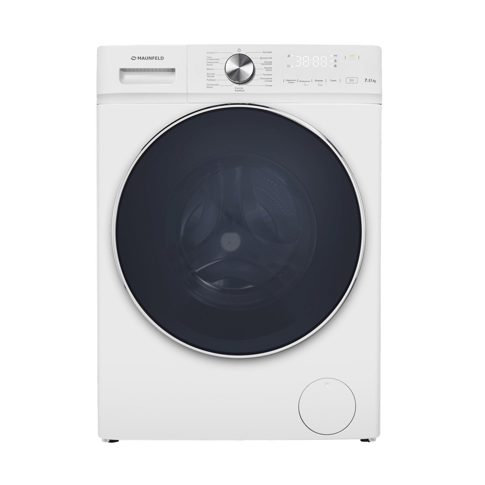 Стиральная машина c инвертором и паром Maunfeld MFWM127IWH053