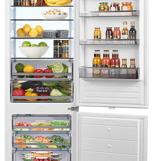 Холодильник с морозильной камерой Maunfeld MBF19369NFWGR LUX Inverter